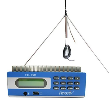 FM-передатчик FU-15B FM-радиовещания + комплект антенны GP100 для радиостанции