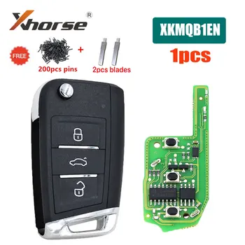 1 шт./лот Xhorse XKMQB1EN Универсальный Проводной Дистанционный ключ VVDI 3 Кнопки Автомобильный Дистанционный Ключ для VVDI Mini Key Tool VVDI2 с Лезвиями для ключей