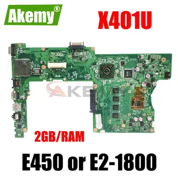 Материнская плата X401U подходит для материнской платы ноутбука ASUS X401U-X501U с 2 ГБ оперативной памяти E450 или E2-1800