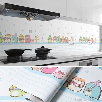 Adesivi murali autoadesivi da cucina a prova di olio carta da parati impermeabile resistente alle alte temperature adesivi ricon 4