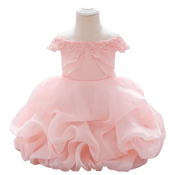 Детские платья принцессы для девочек, одежда для торта, платье с цветочным узором для девочек, Элегантное свадебное платье для девочек, одежда для новорожденных 4