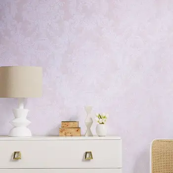 Европейские розовые дамасские обои Спальня гостиная кабинет Фон Обои Легкая роскошная нетканая теплая настенная роспись 0