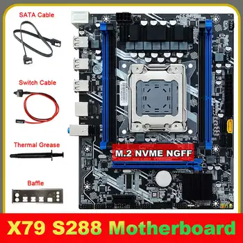 Материнская плата X79 S288 + Кабель SATA + Кабель переключения + Перегородка + Термопаста LGA2011 M.2 NVME DDR3 для процессора E5 2620 2630 2640 2650 0