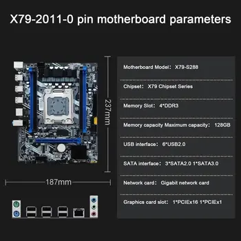 Материнская плата X79 S288 + Кабель SATA + Кабель переключения + Перегородка + Термопаста LGA2011 M.2 NVME DDR3 для процессора E5 2620 2630 2640 2650 4