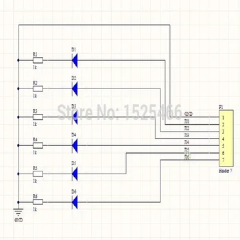2 шт./лот 3,3 В 5 В 12 В 6 Цифровой красный светодиодный индикаторный модуль для Макетной платы Универсальная плата PCB 3d принтер PLC MCU Development Board 1