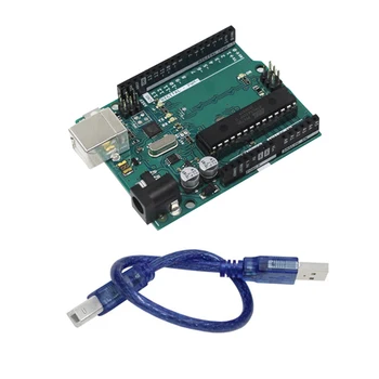 Для Arduino UNO R3 ATmega328P 32KB 7-9 В Arduino MCU C Языковая плата для обучения программированию с Кабелем для передачи данных 0