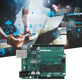 Для Arduino UNO R3 ATmega328P 32KB 7-9 В Arduino MCU C Языковая плата для обучения программированию с Кабелем для передачи данных 5
