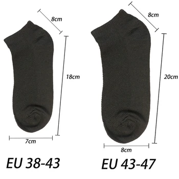 10 Пар Летних мужских Сетчатых носков, дышащие Короткие носки до щиколотки, Высококачественный Хлопок, Деловой, Черный, Белый, сплошной Цвет, большие Размеры EU 38-47 4