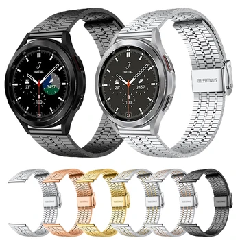 Ремешок из нержавеющей стали Для Samsung Galaxy Watch 4 Classic 46 мм 42 мм Металлический ремень Браслет Watch4 44 мм 40 мм 3 Active2 20 мм 22 мм ремешок