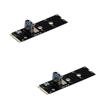 2шт NGFF M.2 К USB3.0 PCI Express Конвертер Адаптер Видеокарты Удлинитель M2 К PCI-E PCIe Передача Майнинг Райзер