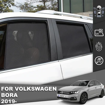 Для Volkswagen VW Bora Mk4 2019 2020 2021, Магнитный автомобильный солнцезащитный козырек На Лобовое стекло, Сетчатая рамка, Занавеска на заднее боковое окно, солнцезащитный козырек