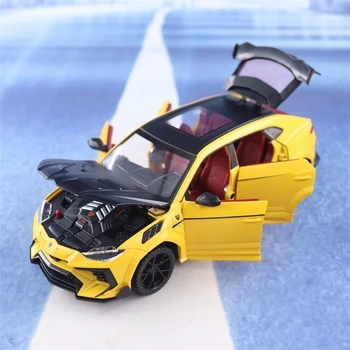 Внедорожник Lamborghini URUS 1: 24, модифицированная версия, модель из литого под давлением металлического сплава, коллекция звуковых и световых откидывающихся игрушек для детей, подарки F571 4