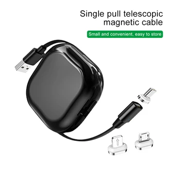 Магнитный кабель Micro USB Type C Кабель Mini Box 3A Кабель для быстрой зарядки и хранения для iPhone 12 Pro Max 11 Для Huawei Xiaomi Redmi 9