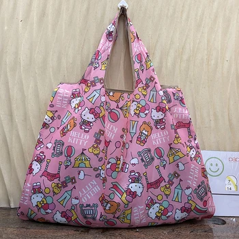 Kawaii My Melody Портативная складная водонепроницаемая сумка для покупок Большой емкости, модная сумка-багги, экологичная сумка-тоут 5