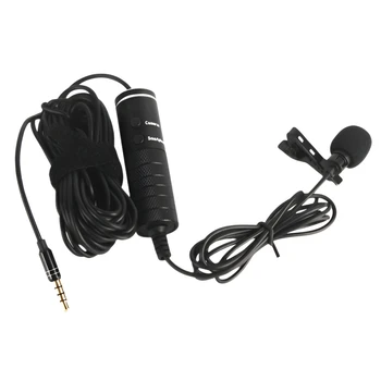 Профессиональный Мобильный телефон Проводной Микрофон DSLR Камера Видеозапись Петличный Микрофон с защитой от Помех для Компьютерного усилителя звука