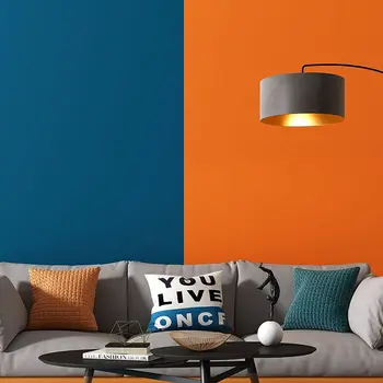 INS Оранжево-Синие 3D обои для гостиной, украшения спальни, современные обои для домашнего декора Papel De Parede 2