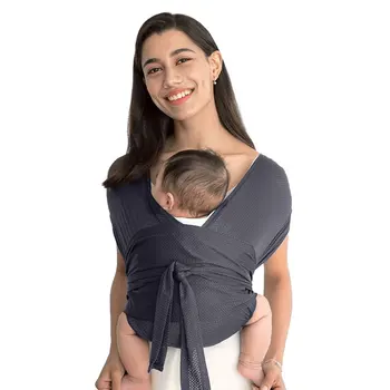 Легкий плечевой ремень-кенгуру для младенцев, дышащий слинг-обертка, идеально подходящий для подарка в виде душа новорожденному, Ручная переноска 5