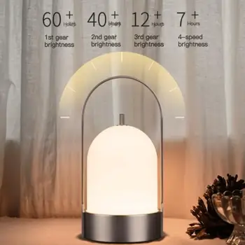 Современная настольная лампа в Скандинавском стиле Портативная Прикроватная лампа С Сенсорным Управлением Ночник С покрытием Для спальни Гостиной