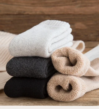 Новые Зимние Мужские супер толстые теплые Высококачественные Шерстяные носки в стиле Харадзюку в стиле Ретро, повседневные, с защитой от замерзания, 3 пары