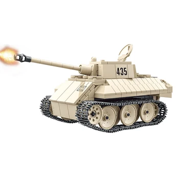 Новая Вторая мировая война 2 Военные Немецкие VK 1602 Leopard Танк Солдат Серия Оружия Модель Строительные Блоки WW2 Кирпичи Игрушки Для Детских Подарков
