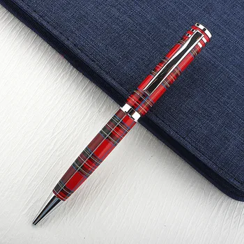 1 Шт. Шариковая ручка 0,7 мм Металлическая Фирменная подарочная ручка для делового Офиса с рисунком красной линии