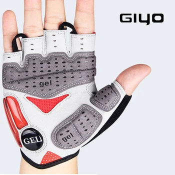 GIYO S-10 Летние велосипедные дышащие амортизирующие перчатки на половину пальца, противоскользящие велосипедные износостойкие перчатки