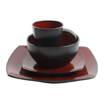 Набор посуды Soho Lounge Square из 16 предметов - Наборы красных тарелок 2
