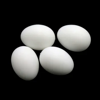 6 Шт. Пластиковые Принадлежности для кормления домашней птицы, имитирующие твердые Голубиные яйца, Принадлежности для голубей 0
