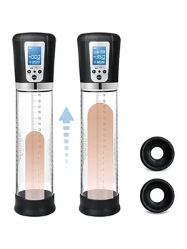 Электрический вакуумный насос для пениса с 4 уровнями всасывания, перезаряжаемый автоматический насос для удлинения пениса, давление воздуха для увеличения пениса
