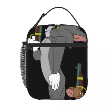 Мужская сумка для ланча Tom N Jerry, сумка для пикника, детский ланч-бокс, изолированная сумка для ланча