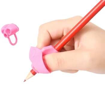 30ШТ Ручка с 3 пальцами для детей, держатель для карандашей для рукописного ввода, тренажер для помощи детям в написании почерка, коррекция осанки 4