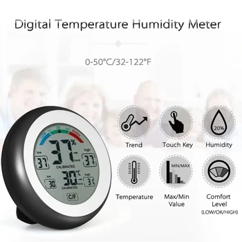 Многофункциональный цифровой термометр Гигрометр Измеритель температуры и влажности 2