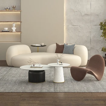 Плюшевый диван для гостиной Современная европейская Ткань Деревянный Бархат Дизайнерское кресло Диван-кровать Диваны для гостиной Мебель Sala De Estar