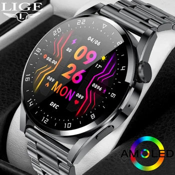 AMOLED NFC Беспроводная Зарядка Мужские Спортивные Смарт-часы Для Мужчин Женщин Фитнес-Трекер Bluetooth Звонки Наручные Часы Smartwatch Для Huawei