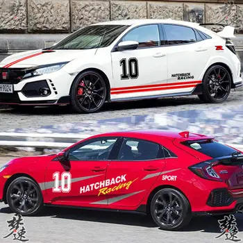 Автомобильные наклейки для Honda Civic хэтчбек Внешний вид гоночные декоративные наклейки Гражданская индивидуальность спортивные модные автомобильные наклейки