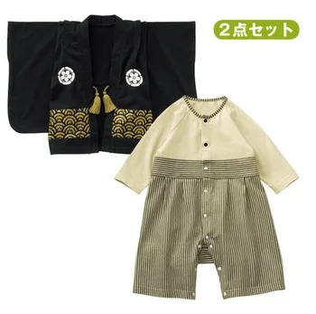 Hooyi кимоно, ползунки, костюмы для маленьких мальчиков, кардиган, пальто, комбинезоны, комплекты, Японские костюмы, детские комбинезоны, наряды 4