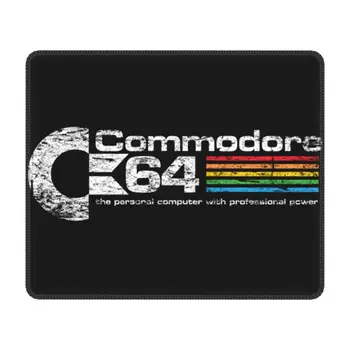Коврик Для мыши Commodore 64 Amiga с Фиксирующимся Краем, Водонепроницаемый Коврик для мыши для Геймеров, Нескользящая Резиновая Основа, Компьютерный Коврик с Логотипом C64, Офисный Стол