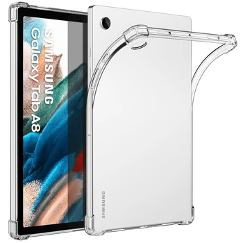 Ультра Прозрачный чехол из ТПУ для Samsung Galaxy Tab A8 10,5 Дюймов 2022 Прозрачная Кожа Бампер Задняя крышка В виде Ракушки SM-X200, SM-X205, SM-X207