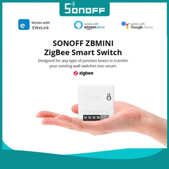 SONOFF ZB МИНИ Умный домашний переключатель Zigbee 3,0 релейный модуль DIY двухстороннее приложение пульт дистанционного управления Работает со Smartthing SONOFF ZB